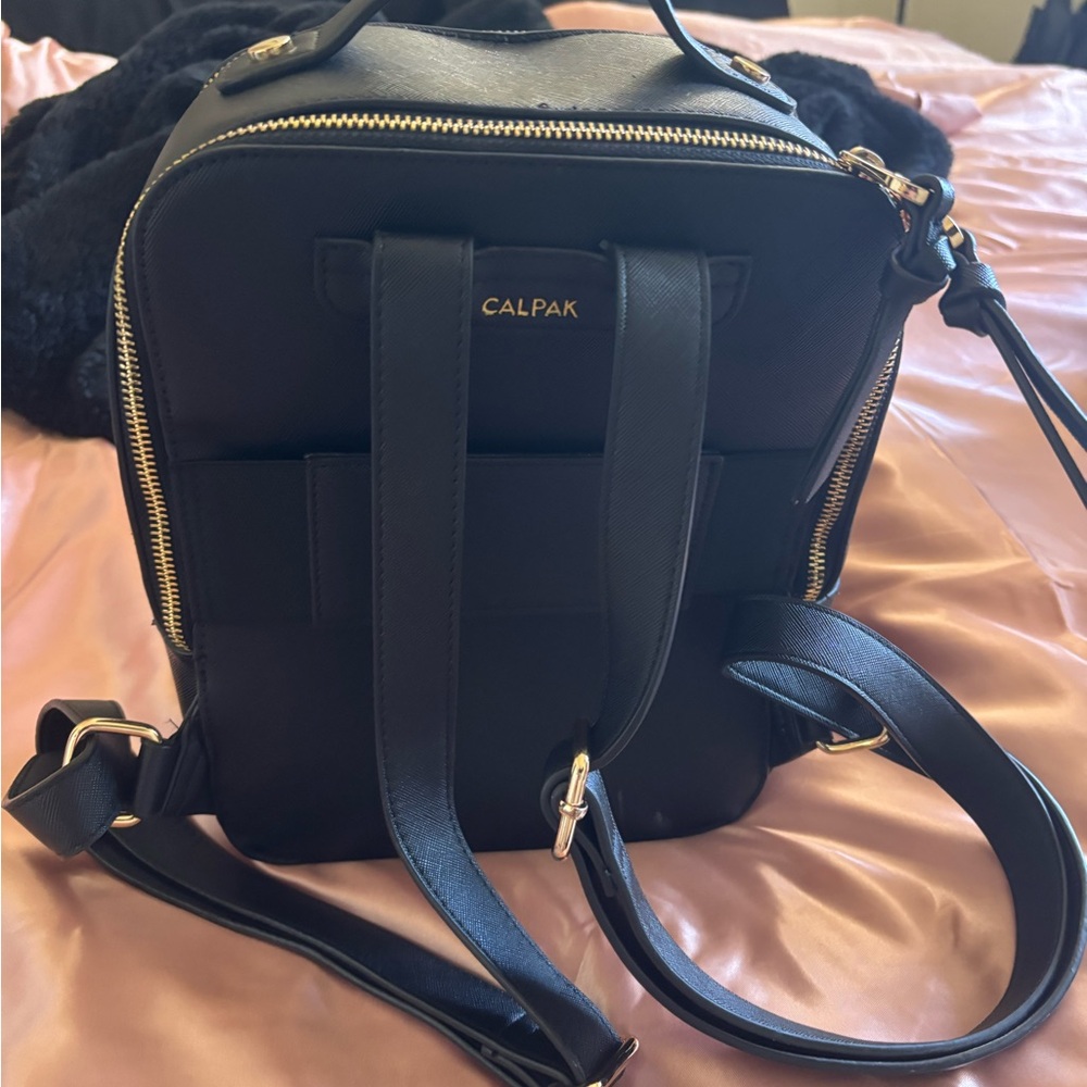 Calpak Black Backpack With Modern Minimalist Desi… - image 1